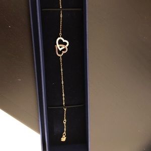 Swarovski two hearts bracket